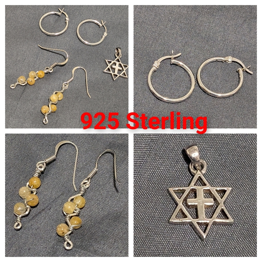 Sold!!Three Of 925 Sterling Jewelry Lot